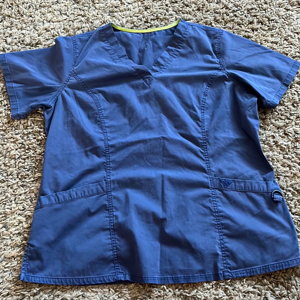 Sz Large (no current tag) navy Med Couture scrub top